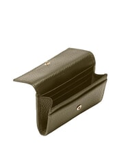 COCCINELLE METALLIC SOFT Hammered leather card holder - Women&rsquo;s Wallets