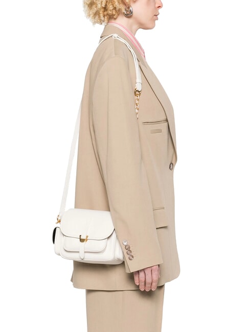 CAMPUS  Mini shoulder bag, in leather white - Women&rsquo;s Bags