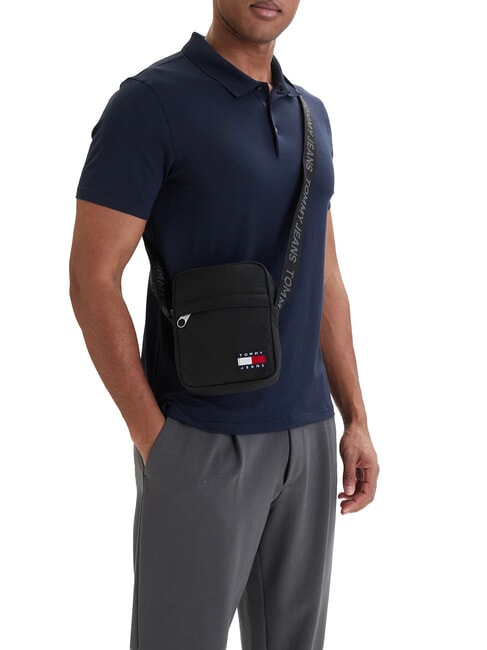 TJ ESS DAILY Recycled nylon bag black - Over-the-shoulder Bags for Men