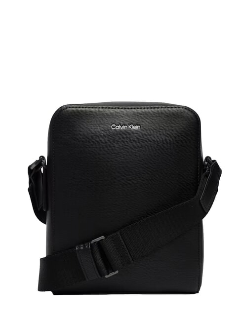 HARDWARE EMBLEM Shoulder bag on black - Over-the-shoulder Bags for Men
