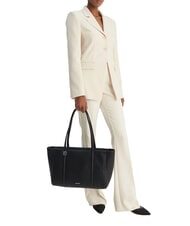 CALVIN KLEIN HARDWARE EMBLEM PEBB Shopping Bag - Women&rsquo;s Bags