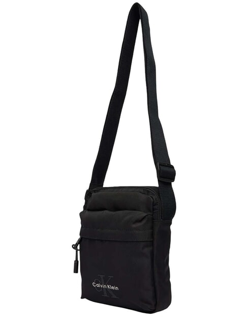 BOLD LOGO NYLON Shoulder bag on black - Over-the-shoulder Bags for Men