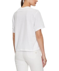 GUESS JEANS BOXY MINI TRIANGLE Cotton T-Shirt purwhite - T-shirt - 2