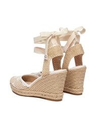GUESS CHEYIN Espadrille sandals with 10 cm heel white natural - Women&rsquo;s shoes - 3