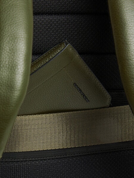 RUSSEL Leather backpack for 15.6" laptop GREEN - Laptop backpacks