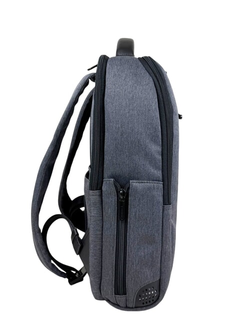 BRIEF 2 laptop backpack and ipad holder in recycled fabric Grey - Laptop backpacks