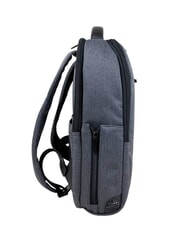 PIQUADRO BRIEF 2 laptop backpack and ipad holder in recycled fabric Grey - Laptop backpacks - 3