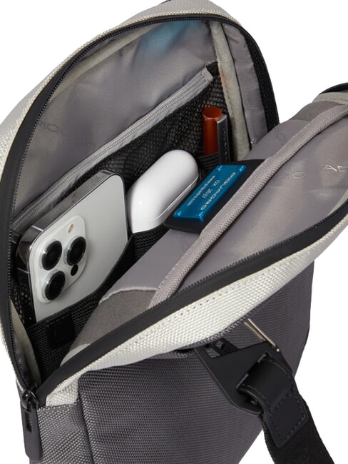 BRIEF 2 ipad bag in recycled fabric Grey - Over-the-shoulder Bags for Men