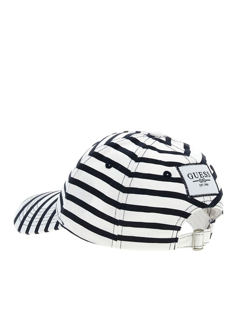CECILIA STRIPED MARINA Visor hat blackened blue and w - Hats