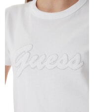 GUESS 3D SCRIPT Cotton T-shirt purwhite - T-shirt - 3