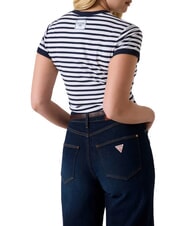 GUESS STRIPED MINI 4G LOGO Striped T-shirt - T-shirt