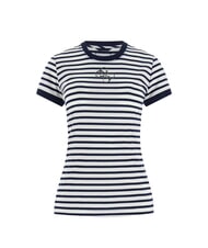 GUESS STRIPED MINI 4G LOGO Striped T-shirt blackened blue and w - T-shirt - 3