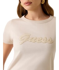 GUESS 3D SCRIPT Cotton T-shirt warm slate - T-shirt - 3