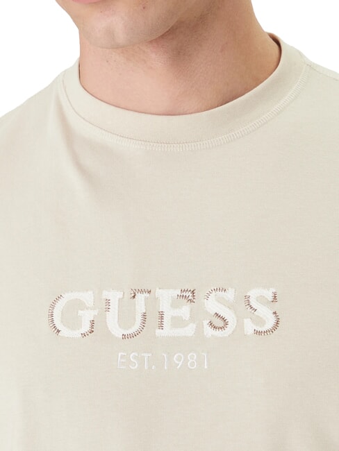 LOGO CONTRAST Cotton T-Shirt light oak - T-shirt