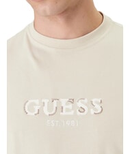 GUESS LOGO CONTRAST Cotton T-Shirt light oak - T-shirt - 3