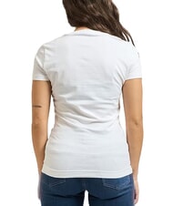 GUESS FEATHER TRIANGLE Cotton T-Shirt purwhite - T-shirt - 3