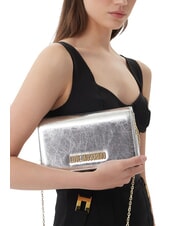 LOVE MOSCHINO SMART DAILY Clutch bag with chain silver - Women&rsquo;s Bags - 2