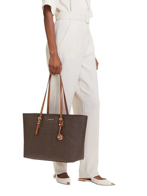 QUINN Leather shoulder shopping bag brn/acorn - Women&rsquo;s Bags