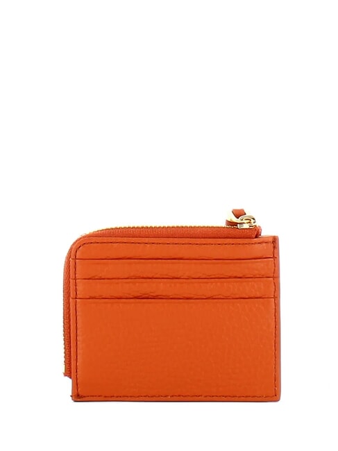 TASSEL Card holder with zip in hammered leather crab - Women&rsquo;s Wallets