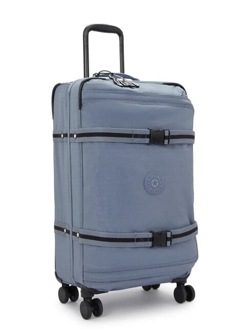 SPONTANEOUS Medium size trolley blue stone - Semi-rigid Trolley Cases