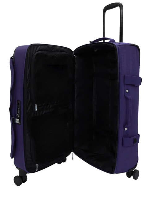 SPONTANEOUS Medium size trolley dark blue - Semi-rigid Trolley Cases