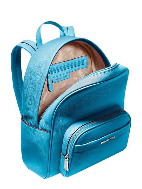 BEX Backpack with front pocket, in leather Santorini Blue - Women&rsquo;s Bags