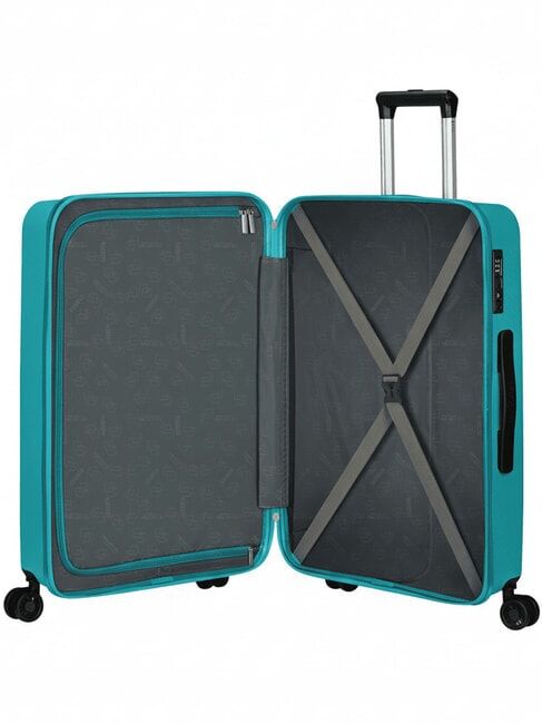 SUMMER HIT Large Trolley turquoise - Rigid Trolley Cases