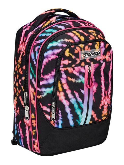 MULTI-SHADE GIRL Removable 2-wheel trolley backpack Black - Backpack trolleys