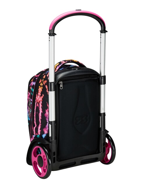 MULTI-SHADE GIRL Removable 2-wheel trolley backpack Black - Backpack trolleys