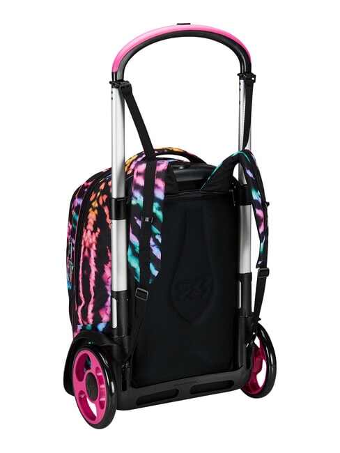 MULTI-SHADE GIRL Removable 2-wheel trolley backpack Black - Backpack trolleys