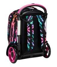 SEVEN MULTI-SHADE GIRL Removable 2-wheel trolley backpack Black - Backpack trolleys - 9