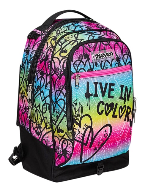COLOUR EXPRESSION 3-wheel trolley backpack, removable RHODAMINE RED - Backpack trolleys