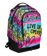 SEVEN COLOUR EXPRESSION 3-wheel trolley backpack, removable RHODAMINE RED - Backpack trolleys - 4