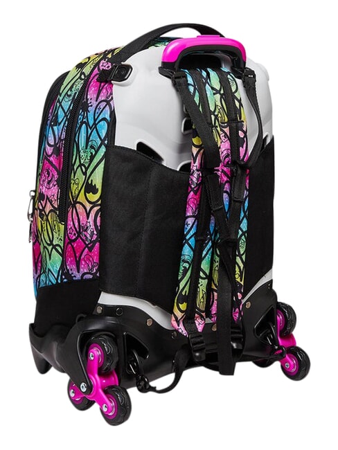 COLOUR EXPRESSION 3-wheel trolley backpack, removable RHODAMINE RED - Backpack trolleys