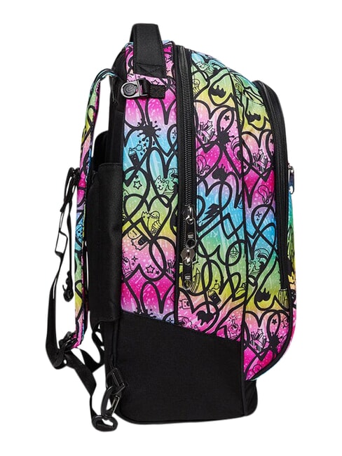 COLOUR EXPRESSION 3-wheel trolley backpack, removable RHODAMINE RED - Backpack trolleys