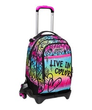 SEVEN COLOUR EXPRESSION 3-wheel trolley backpack, removable RHODAMINE RED - Backpack trolleys - 9