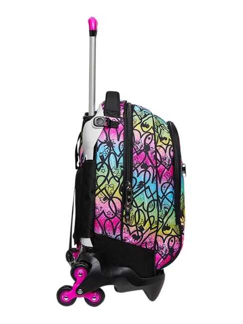 COLOUR EXPRESSION 3-wheel trolley backpack, removable RHODAMINE RED - Backpack trolleys