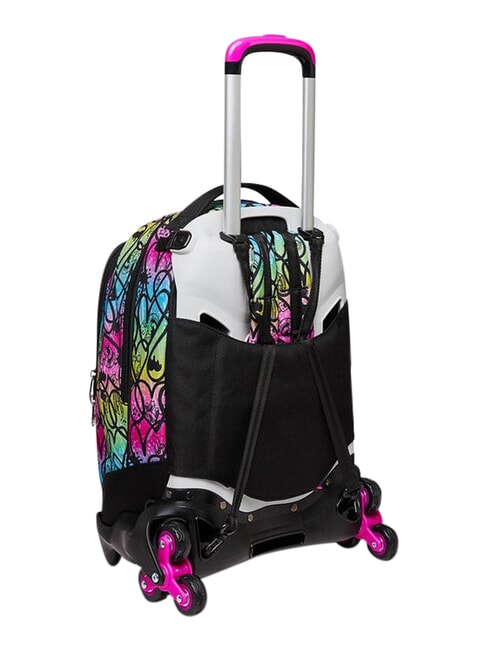 COLOUR EXPRESSION 3-wheel trolley backpack, removable RHODAMINE RED - Backpack trolleys