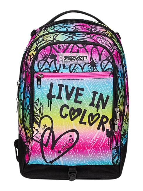 COLOUR EXPRESSION 3-wheel trolley backpack, removable RHODAMINE RED - Backpack trolleys