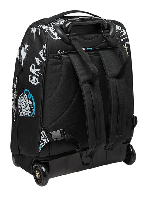 GRAFFITI BOY 2-wheel trolley backpack, fixed Black - Backpack trolleys