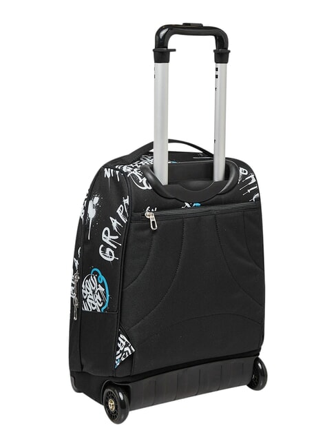 GRAFFITI BOY 2-wheel trolley backpack, fixed Black - Backpack trolleys