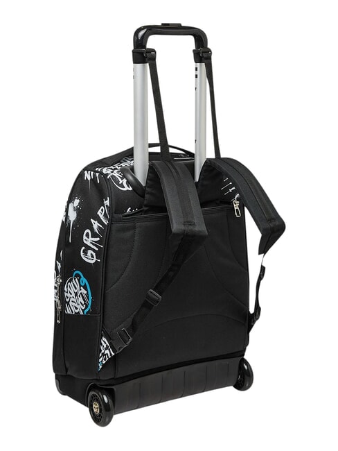 GRAFFITI BOY 2-wheel trolley backpack, fixed Black - Backpack trolleys