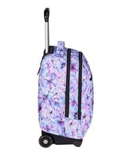 INVICTA FANTASY GRS 2-wheel trolley backpack, fixed light flowers - Backpack trolleys - 2