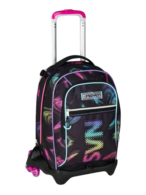OPTICAL SHADE GIRL 3-wheel trolley backpack, removable Black - Backpack trolleys