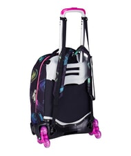 SEVEN OPTICAL SHADE GIRL 3-wheel trolley backpack, removable Black - Backpack trolleys - 7