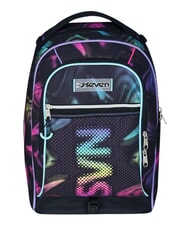 SEVEN OPTICAL SHADE GIRL 3-wheel trolley backpack, removable Black - Backpack trolleys - 9