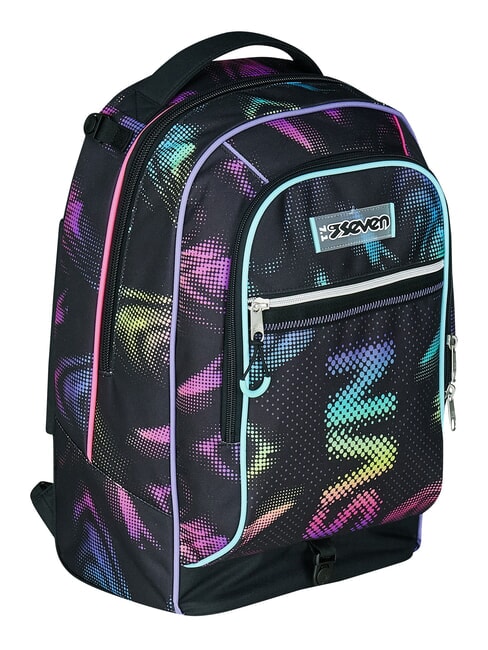 OPTICAL SHADE GIRL 3-wheel trolley backpack, removable Black - Backpack trolleys