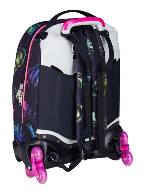 OPTICAL SHADE GIRL 3-wheel trolley backpack, removable Black - Backpack trolleys