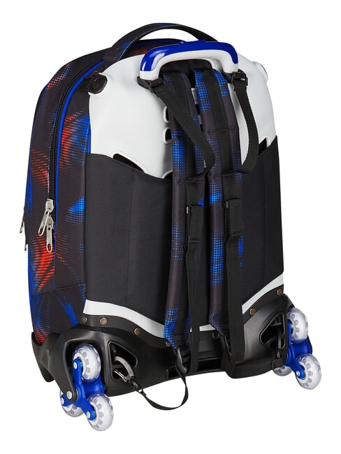 OPTICAL SHADE BOY 3-wheel trolley backpack, removable reflex blue - Backpack trolleys