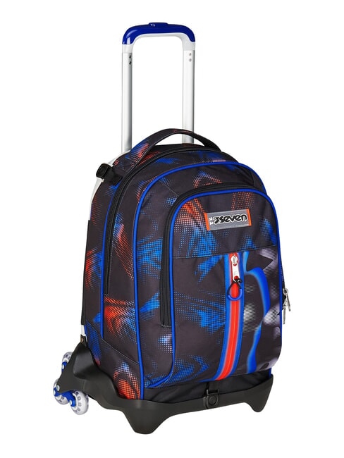 OPTICAL SHADE BOY 3-wheel trolley backpack, removable reflex blue - Backpack trolleys